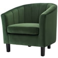 thumbnail image 3 of Tufted Armchair Accent Chair, Set of 2, Velvet, Green, Modern Contemporary Urban Design, Living Lounge Room Hotel Lobby Hospitality, 3 of 4