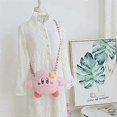 thumbnail image 2 of Messenger Bag Pink Cartoon Plush Kirby Cosmetic Cosmetic Bag Cute Handbag Shoulder Bag Storage Bag Shoulder Bag, 2 of 4