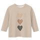 thumbnail image 3 of Blusas y camisas de cuello redondo y manga larga para niños, blusas/camisas de poliéster con estampado de corazones, mangas 3/4 y cuello redondo, elegantes e informales., 3 of 4