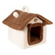 thumbnail image 1 of Cama para gatos, caseta para perros, escondite, perrera, suministros para mascotas, caseta para perros pequeños, casa para gatos, Marrón, 1 of 9