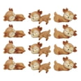 thumbnail image 2 of 12pcs Miniature Baby Deer Sleeping Figurines Toy Bedroom Decor Ornament Gift , 7.5cmx5cmx4.5cm, 2 of 7