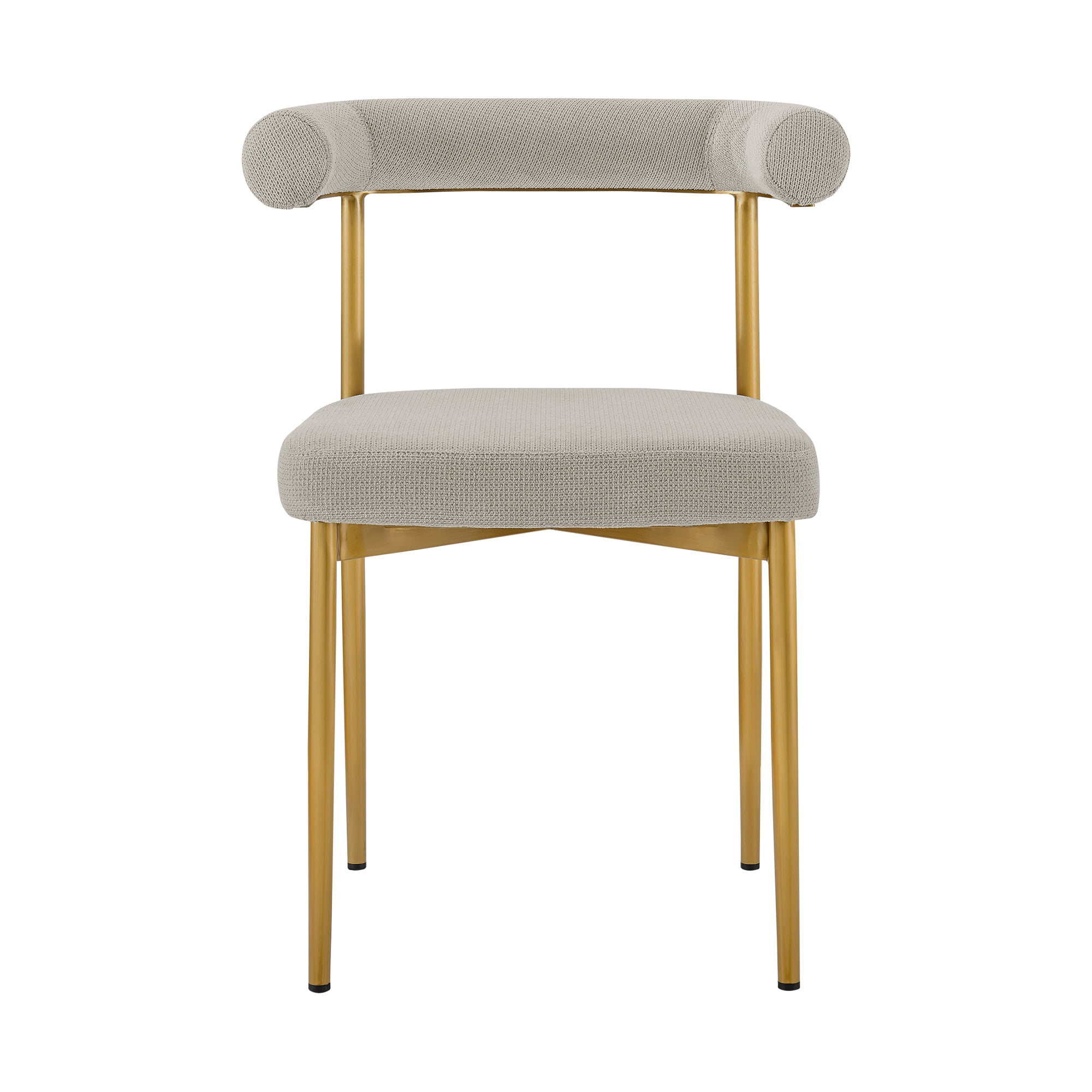 Veronica Shannon 5 Piece Round Dining Set with Taupe Fabric