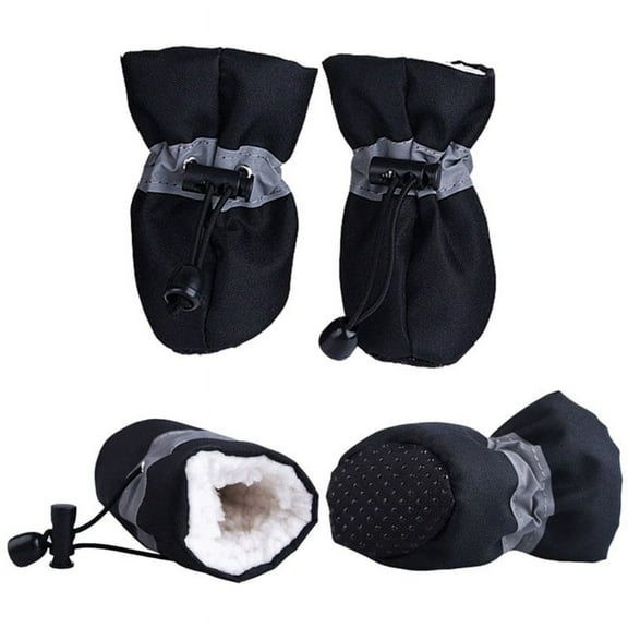 4pcs Dog Shoes for Hot Pavement Paw Protector, Anti-Slip Cats Dogs Boots with Reflective Straps Lightweight Walking Pet Booties for Small and Medium Pets