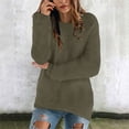 thumbnail image 2 of zaveiop Womens Fuzzy Fleece Sweaters Warm Long Sleeve Crew Neck Fall Pullovers 2025 Clearance Winter Lightweight Pajamas Loungewear (Army Green, 4XL), 2 of 7
