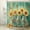 Green, variant on Yellow Sunflower Camper RV Shower Curtain for Travel Trailer Bathroom, Farmhouse Floral Camping Fabric Stall Small Narrow Shower Curtains Set, Happy Camp Outdoor Decor Accessories with Hooks 47X64