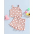 thumbnail image 3 of Bagilaanoe 2pcs Newborn Baby Girl Short Pants Set Print Sleeveless Tank Tops + Shorts 3M 6M 12M 18M 24M Infant Casual Summer Outfits, 3 of 8