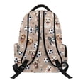 thumbnail image 2 of HUIACONG Khaki Dog Soccer Print School Backpack for Kids Teens Age 7-19 Multi Pocket Water Resistant Bookbag Adjustable Padded Straps Lightweight Durable Travel Daypack, 2 of 7