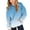 Light Blue, variant on Cute Hoodies for Teen Girls Trendy Preppy Hooded Sweatshirts Oversized Long Sleeve Pullover Sweatshirt Girls Gradient Clothes