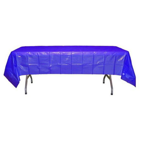Crown Display 90005 PE 54 x 108 in. Couverture de Table en Plastique Bleu Foncé - Étui de 48
