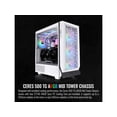 thumbnail image 4 of Thermaltake Ceres 500 Snow Edition Mid Tower E-ATX Computer Case with Tempered Glass Side Panel; 4 Preinstalled 140mm PWM ARGB Fans; Rotational PCIe Slots & GPU Holder; CA-1X5-00M6WN-00, 4 of 5