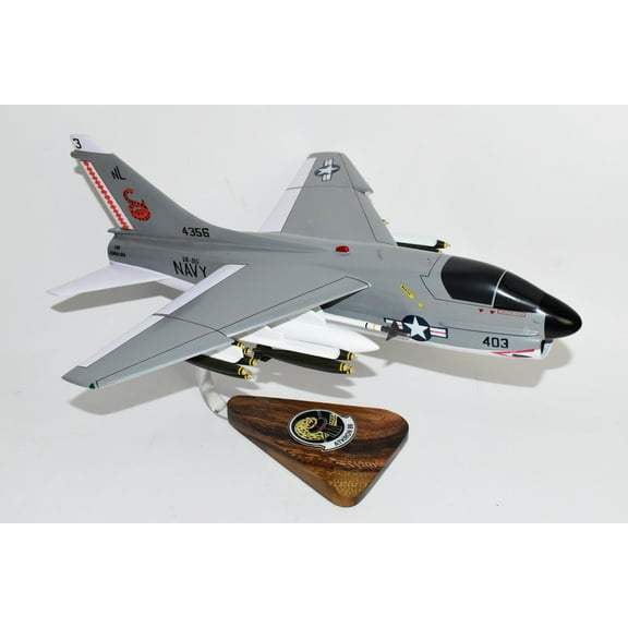 VA-86 Sidewinders (USS Coral Sea 1968) A-7A  Corsair II Model, LTV, 1/31 Mahogany Scale Model, Navy