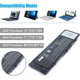 thumbnail image 7 of MFKVP T05W1 Laptop Battery 91Wh for Dell Precision 15 7510 7520 M7510 17 7710 7720 M7710 Series Notebook 0FNY7 1G9VM M28DH RDYCT GR5D3 451-BBSB 451-BBSE 451-BBSF, 7 of 7