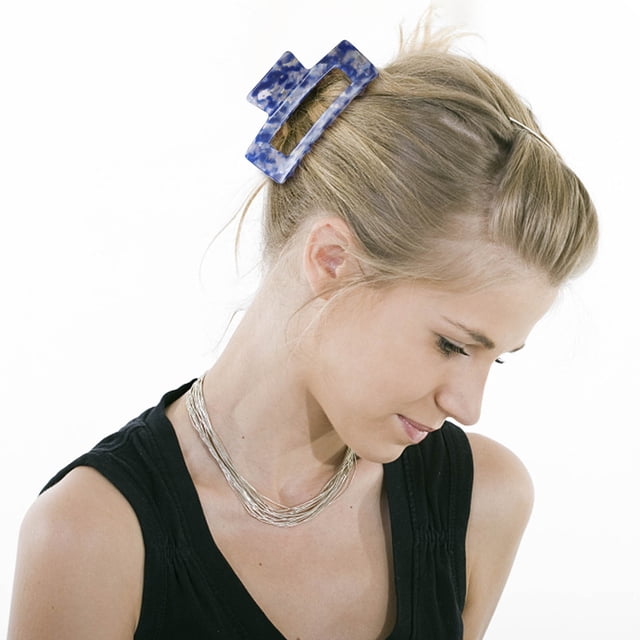 Claw Clip - Strong Grip, Comfortable Open Cutout Design - Ideal For Long, Thin To Medium, Curly, Or Wavy Hair - For All Hair Textures,B