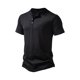 thumbnail image 3 of Lucakuins Hombres Camisa Casual, Manga Corta Cuello Redondo Botones Sólido Suelto Fiesta Calle Primavera Verano Tops Lucakuins  moda, 3 of 9