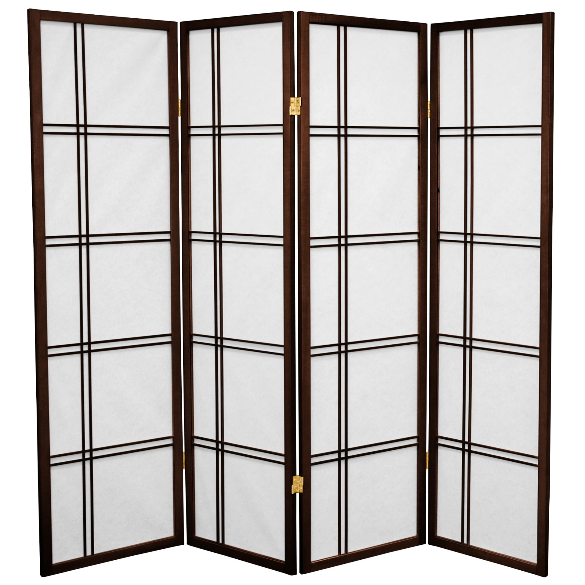 3 Panels Rosewood Tall Desktop Window Pane Shoji Screen Oriental Furniture 2 ft B