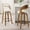 Beige, variant on SUNCOZE Bar Stools Set of 2, 26 Inch Counter Height Modern Swivel Bar Chairs with PU Leather Upholstery and Solid Wood Legs, for Kitchen Island or Home Bar, Black
