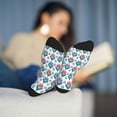 thumbnail image 5 of Bingfone Compression Socks for Women and Men Long Socks for Running Athletic Cycling Nurse- Tulips Flowers, 5 of 7
