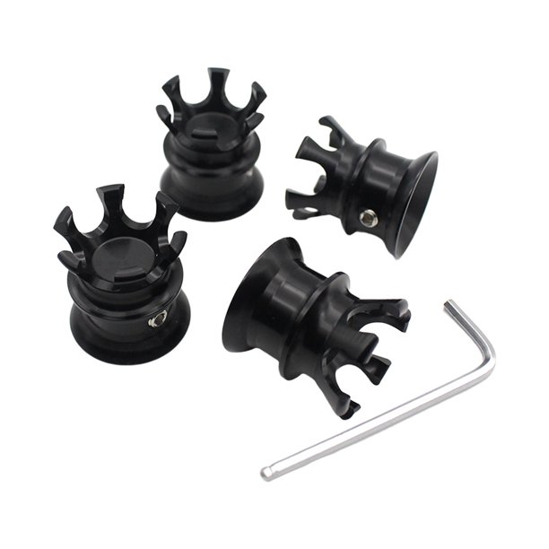 4 piezas de accesorios de corona de cubierta de perno de motocicleta para Most Twin cam Black Negro Zulema Cubierta de perno de cabeza