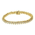 thumbnail image 2 of 14K Yellow Gold 3ct TDW Diamond S-Link Tennis Bracelet (I-J,I1-I2), 2 of 8
