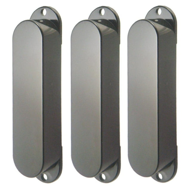 3 cubiertas de pastilla de piezas de guitarra eléctrica negras cerradas para accesorios de instrumentos ST Sq Negro perfke Cubiertas de recolección selladas