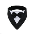 thumbnail image 1 of Zhuge Bandana para perros 1 pieza, ligera, de secado rápido, mezcla de poliéster, baberos tipo bufanda triangular, pañuelo ajustable para perros, regalo para mascotas, S, negro, 1 of 3