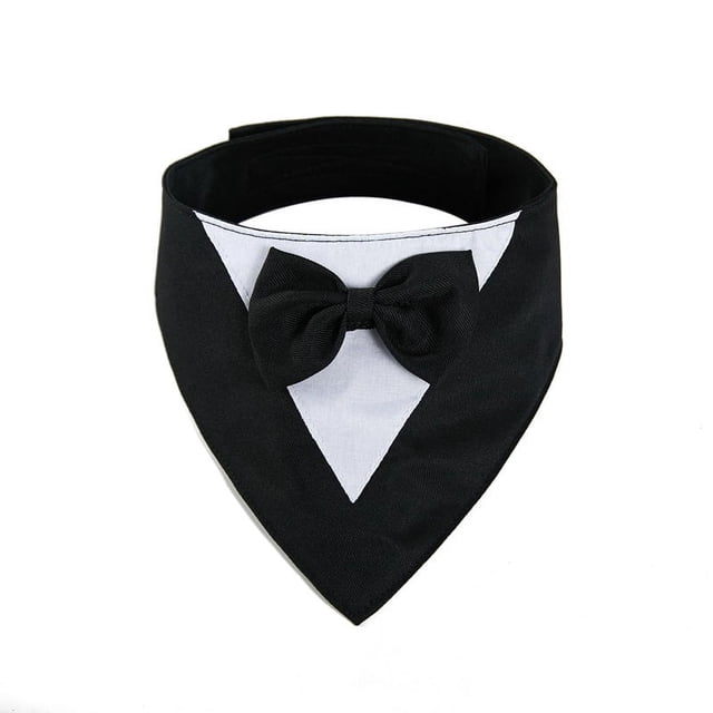 Zhuge Bandana para perros 1 pieza, ligera, de secado rápido, mezcla de poliéster, baberos tipo bufanda triangular, pañuelo ajustable para perros, regalo para mascotas, S, negro