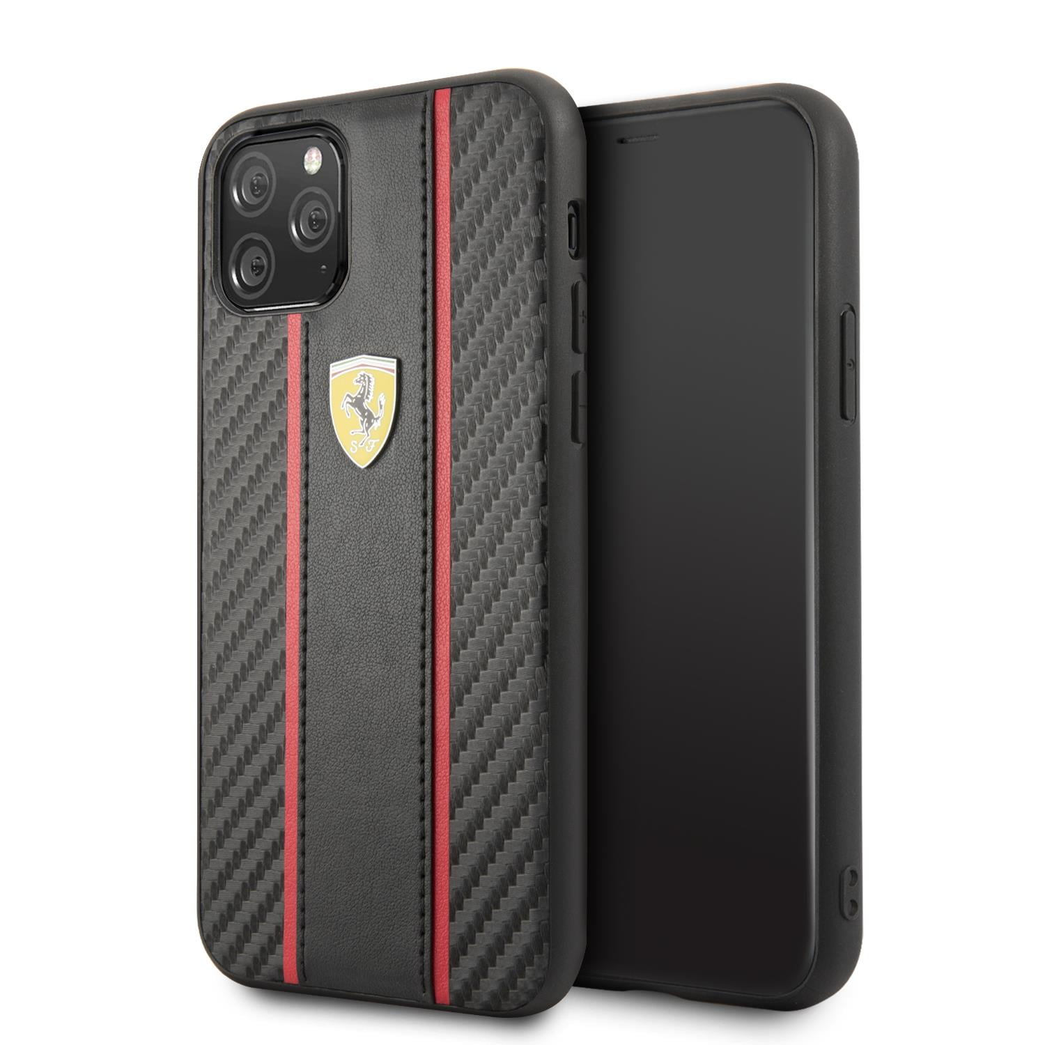 Ferrari PU Leather Hard Case for iPhone 11 Pro Cell Phone Cover with