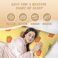 thumbnail image 4 of Lsque Hand Drawn Strawberry Body Pillow Case Cover,Ultra-Soft Microfiber Bed Pillow Cases 20x54 inches,Elegant Bedding,Breathable Durable Pillow Cover with Envelope Closure, 4 of 8