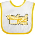 thumbnail image 3 of Inktastic Pittsburgh, Pennsylvania Retro Font Boys or Girls Baby Bib, 3 of 4