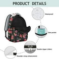 thumbnail image 4 of "Beautiful Flowers Backpack with Sunflower Patterns - Roomy Campus Backpack for Women & Teens, Water-Resistant Fabric, Comfortable Padded Straps, Fashionable Floral Design", 4 of 6