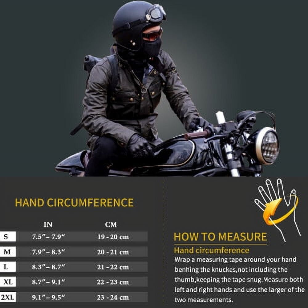 Harssiney Motorcycle Gloves for Men,Breathable Dirt Bike Riding ATV Motocross Glove Touchscreen with Knuckle TPR Palm Pad Protection ,Red size XXL