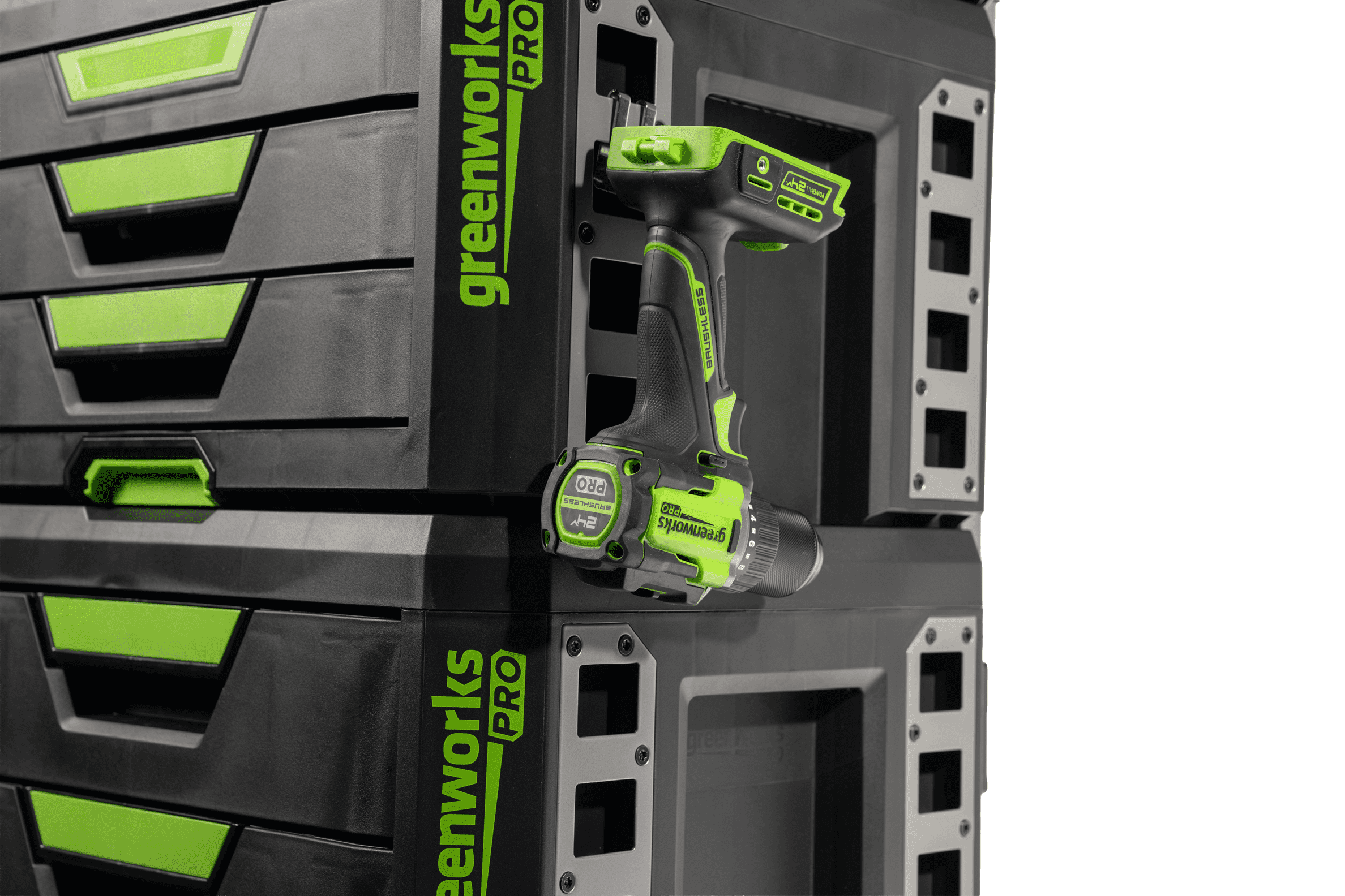 Greenworks Pro ProPack Heavy Duty 3 Drawer Toolbox with Secure Stack System
