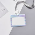 thumbnail image 6 of Kdxio Striped Gradient Card Badge Holder Work Badge Sleeve for Office, School, Factory, ID Credit Cards, Driver Licenses and Passes, 6 of 7