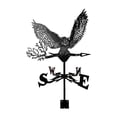 thumbnail image 1 of Veleta de metal, veleta de búho, escultura de viento paisajística, indicador de dirección del viento para parque, techo, césped, , parterre de, 1 of 8
