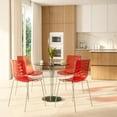 thumbnail image 2 of Juego de 2 Sillas de Comedor LeisureMod Acrílico Transparente Rojo, 2 of 9