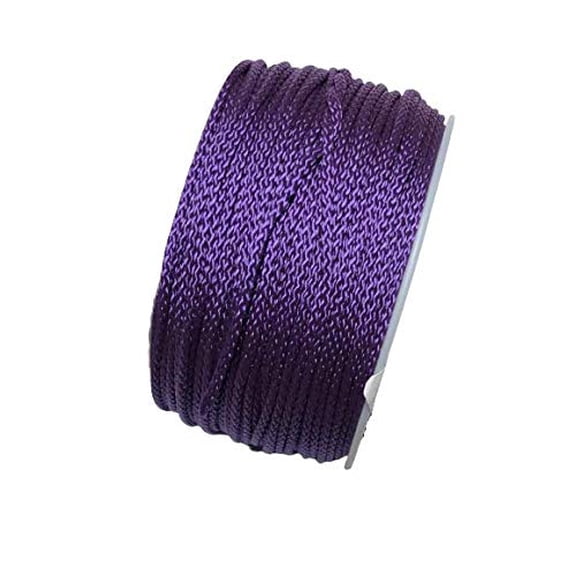 US Ropes Tactical Nylon Micro Cord 1.18mm X 125ft Lightweight Braided Cord (3/64" Diameter) on Spool Camping Boating Home Fishing Garden Jewelry 90lb Test Breaking Load (Purple)