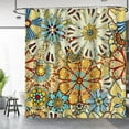 thumbnail image 2 of Extra Long Shower Curtain - Boho Chic Floral Bohemian Mandala Gypsy Flowers Fabric Cloth Shower Curtain Set with 12 Hooks for Adults Bathroom Decor Accessories Bathtub Curtain, 72"x84", 2 of 6