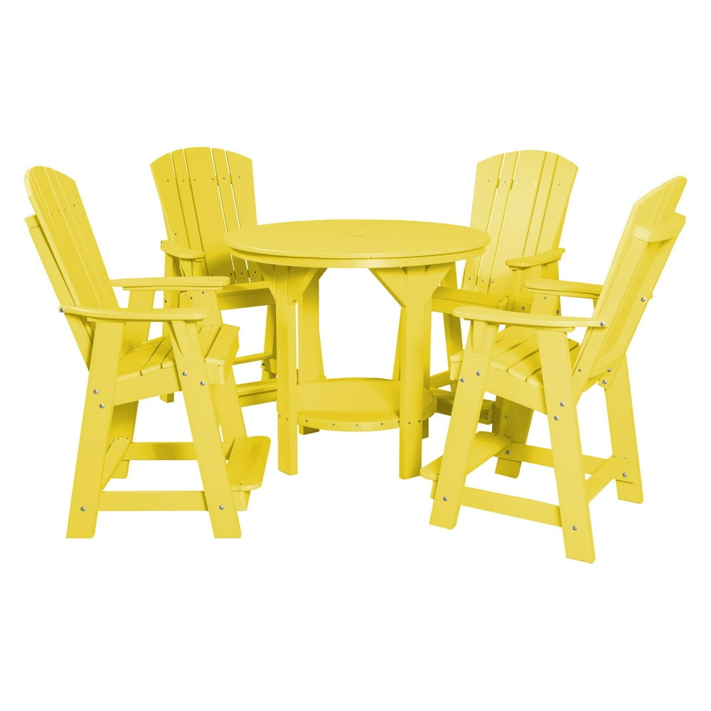 Wildridge Heritage Recycled Plastic 5 Piece Round Patio Dining Set