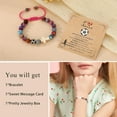 thumbnail image 4 of Softball Gifts for Team, Natural Stone Beaded Cross Bracelets Christian Religious Game Day Jewelry Gift for Girls Teens, 4 of 6