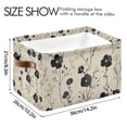 thumbnail image 4 of Yayeee Canvas Storage Basket with Handles for Shelves Fabric Bins Closet Organizer, Small Black Flowers, 4 of 8