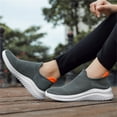 thumbnail image 3 of Dakaela Men's Slip on Loafers Comfortable Hands Free Walking Shoes Breathable Knit Casual Sneakers Grey 12.5, 3 of 8