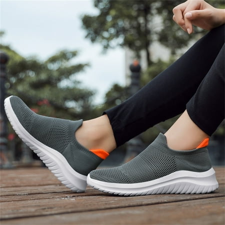 

Quealent Mens Shoes Casual Men s Running Shoes Blade Non Slip Fashion Sneakers Breathable Mesh Soft Sole Casual Walking Shoes Gray 12.5