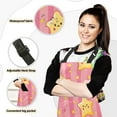 thumbnail image 2 of Cute Happy Stars 5 Pcs Kitchen Set Heat Resistant Oven Mitts and Non-Slip Pot Holders with Adjustable Cooking Apron, 2 of 6