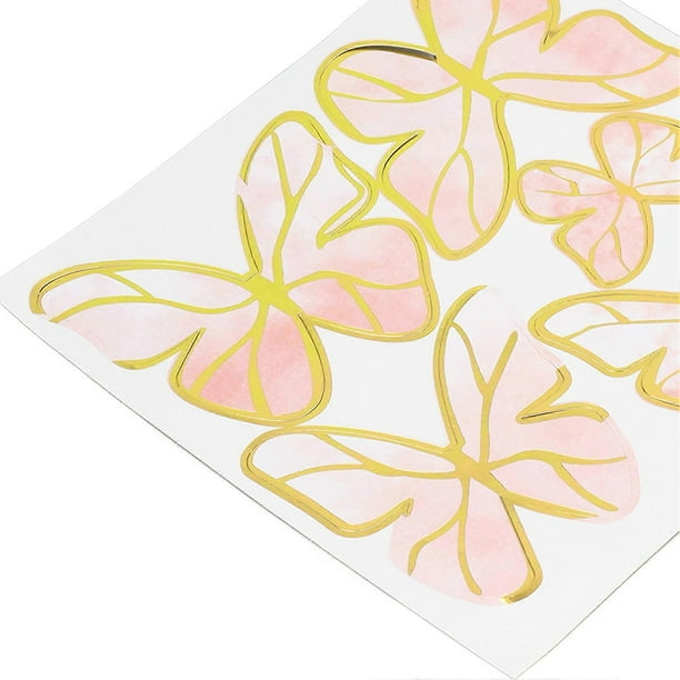5 Packs 3D Butterflies Cupcake Topper Three Dimensional Effect Anti Deformation Gold Pink Butterflies Cake Insert for Decor