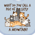 thumbnail image 4 of Inktastic What do you call a pile of cats? A MEOWTAIN Boys or Girls Baby Bib, 4 of 4