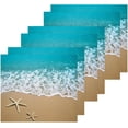 thumbnail image 2 of SKYSONIC 4 PCS Starfish on The Beach Washcloths, 12"x 12" Cotton Wash Cloths, Highly Absorbent and Soft Face Towels for Bathroom,Gym,Hotel and Spa, 2 of 7