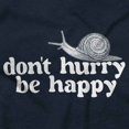 thumbnail image 2 of Funny Don't Hurry Be Happy Snail Joke Womens Slim Fit Graphic Tee Brisco Brands L, 2 of 6