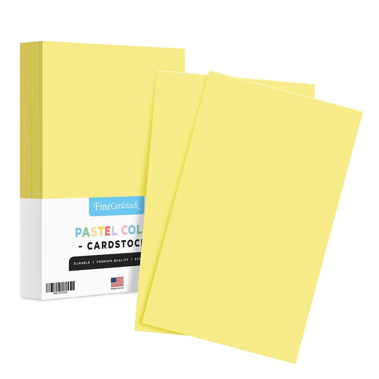 Jam Paper Vellum Bristol Cardstock, 8.5 x 11, 67 lb Canary Yellow, 50 Sheets/Pack