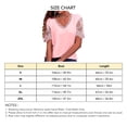 thumbnail image 4 of Mujeres Blusa de manga corta V Masajeadores cuello lindo Encaje color puro moda transpirable casual para compras citas Oficina, 4 of 5