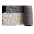 thumbnail image 5 of Modern Shag Geometric 3x5 ( 3'3'' x 5'3'' ) Area Rug Cubes Black & Cream Plush Shag Blocks & Squares Plush Shag Easy Care Thick Soft Plush Living Room, 5 of 7